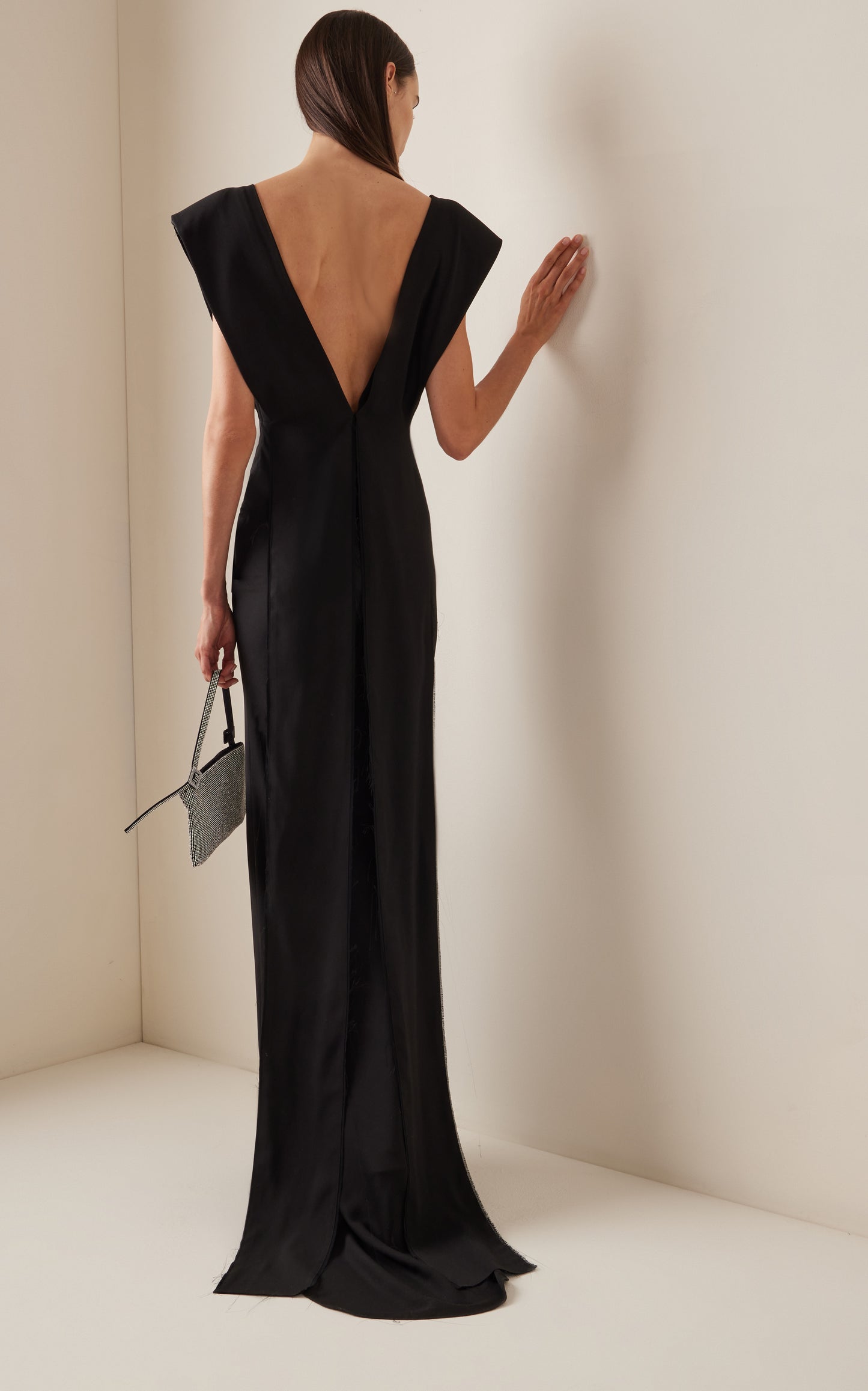 Sina Crepe Satin Gown