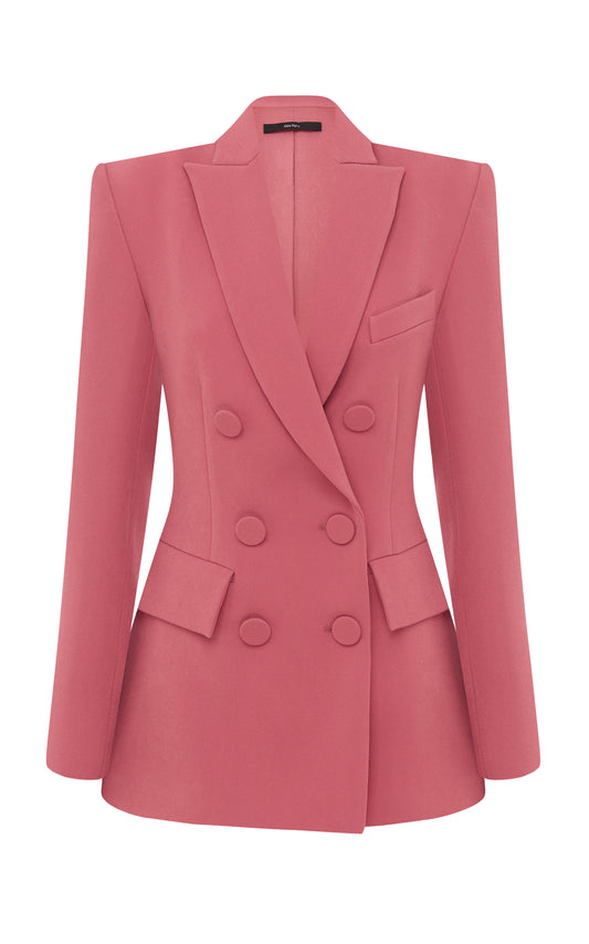 Alex Perry Double-Breasted Crepe Blazer