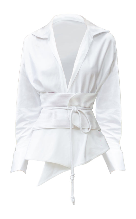 Andres Otalora Tierra De Luz Belted Cotton Poplin SET