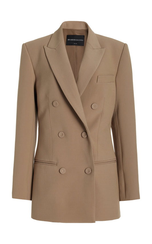 Brandon Maxwell The Clara Wool-Blend Blazer Jacket