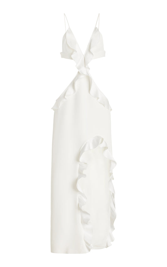 David Koma Ruffled Midi Dress