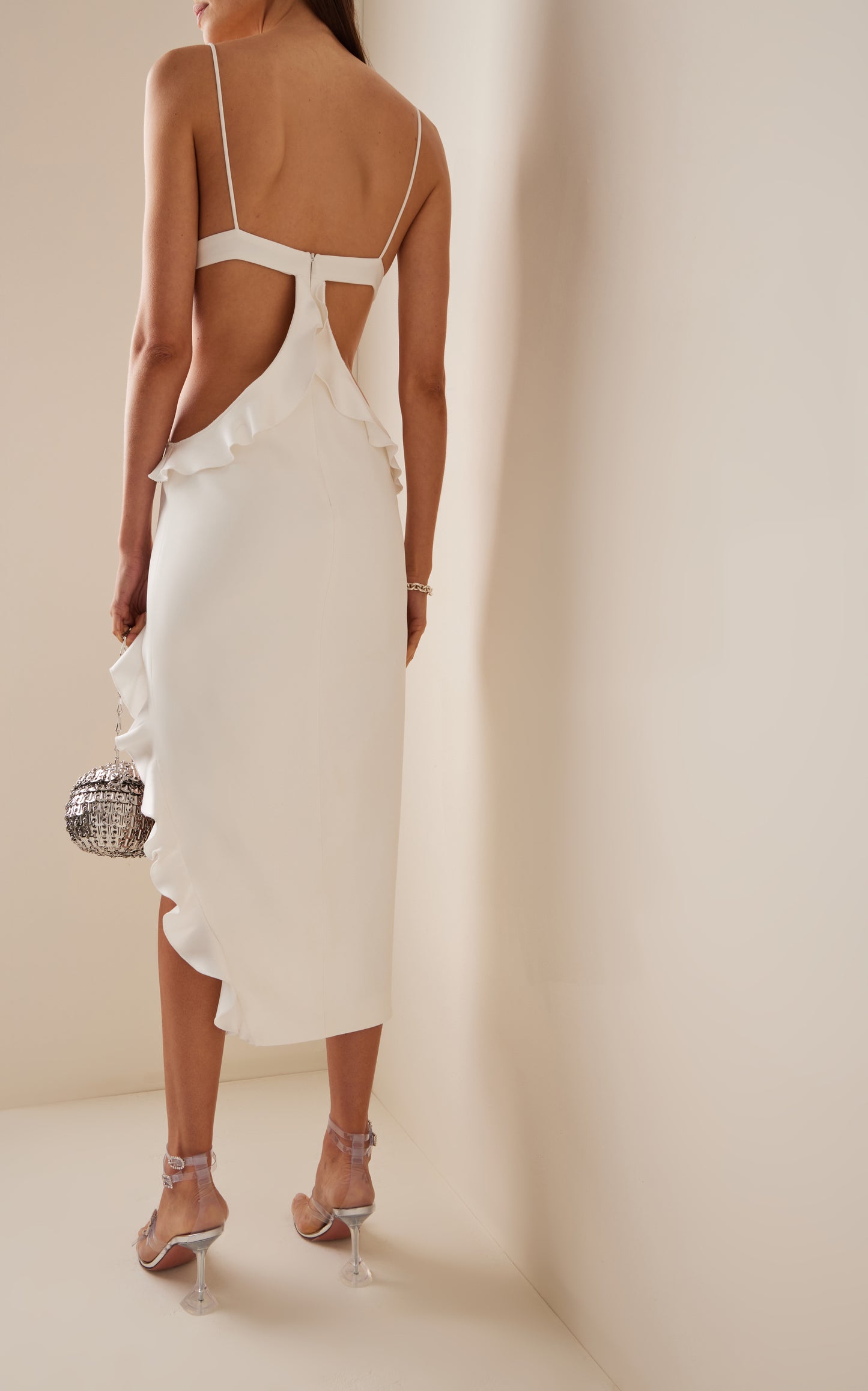 David Koma Ruffled Midi Dress