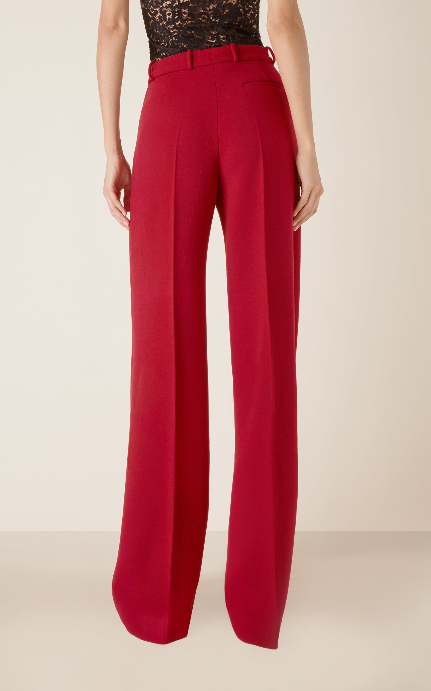 Del Core Wool-Silk Wide-Leg Pants