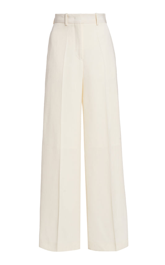 Jil Sander Pleated Silk-Blend Wide-Leg Pants